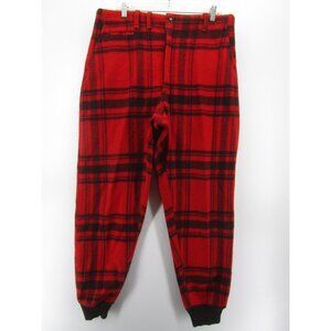 VINTAGE Hunting Pants 37X32 Drybak Wool Field Outdoor Plaid 50s 60s *